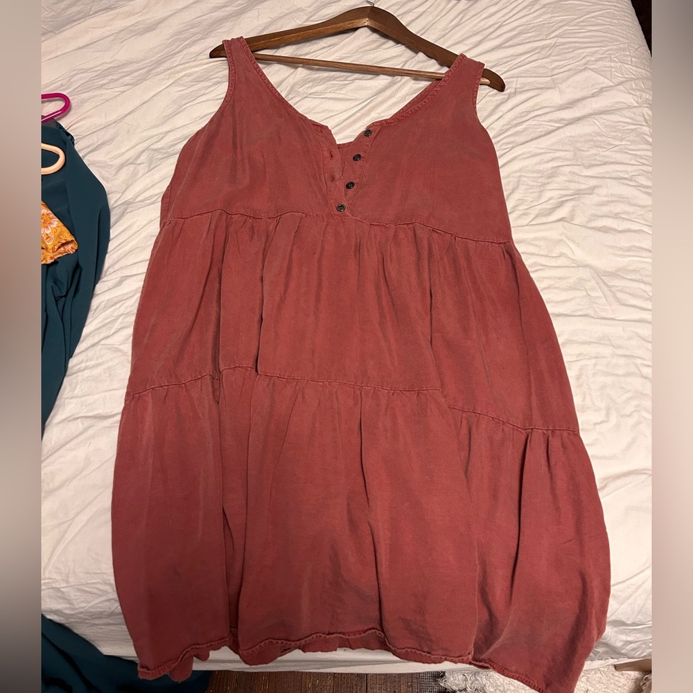 Terracotta velvet heart dress